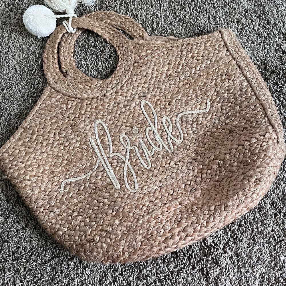 Bride jute tote bag